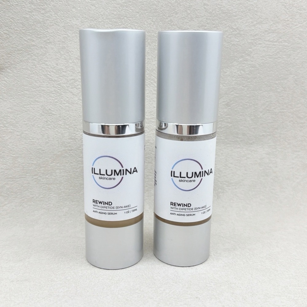 2PACK Illumina Skincare Rewind Syn-Ake Anti-Aging Serum Face & Neck 0.5 oz